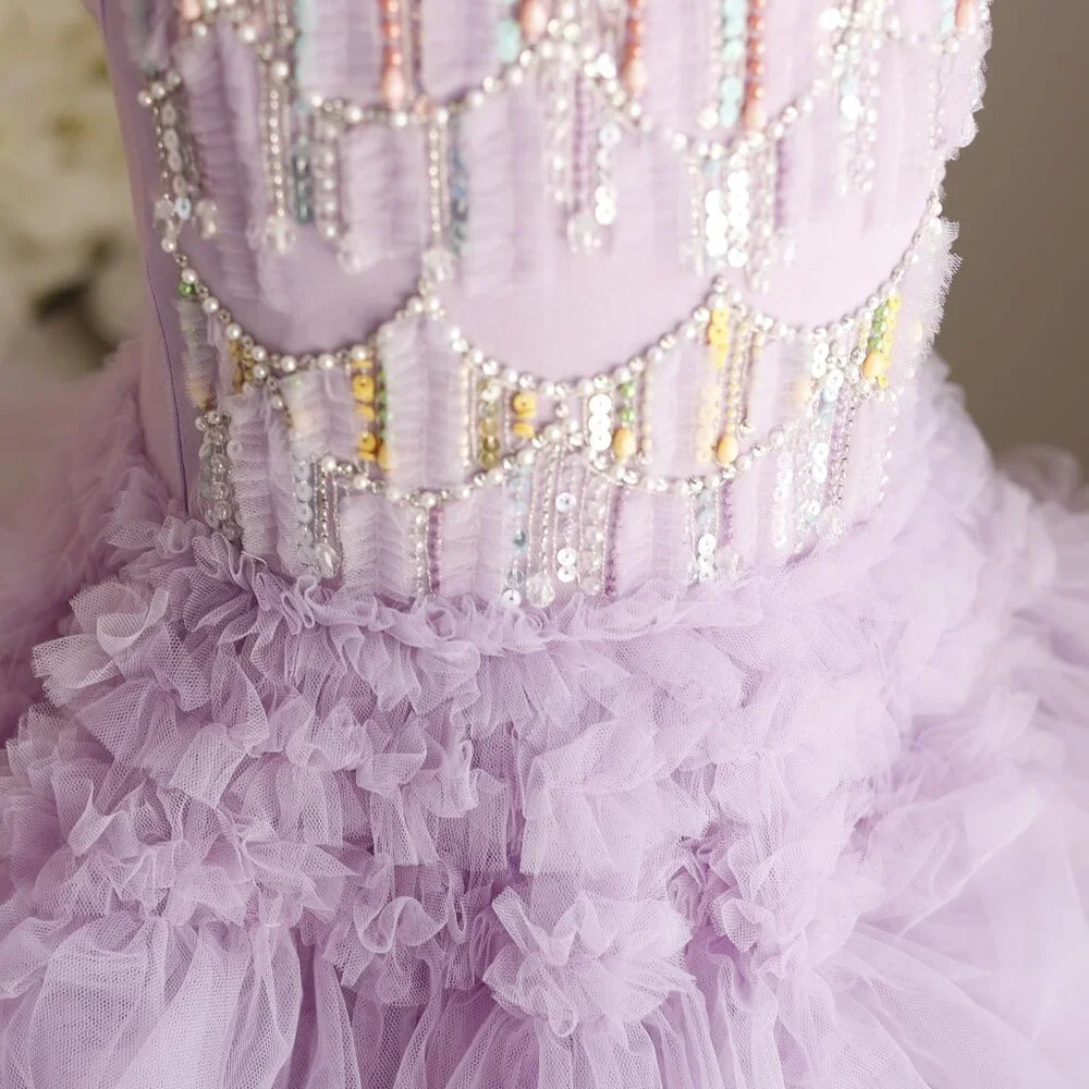 Tutu Du Monde Painterly Tutu Dress Lilac Thistle Party Portrait Flower Girl